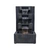 15.7inches Tabletop Water Fountain with LED Light for Office and Home Decor