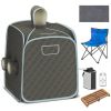 800W 2 Person Portable Steam Sauna Tent SPA with Hat Side Holes 3L Steamer