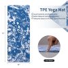 Yoga Mat, Exercise Yoga Mat Print with Non-Slip Design, Professional TPE Exericise Mat, 72" x 24" Multi-Purpose Workout Mat for Women