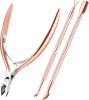 Cuticle Trimmer with Cuticle Pusher and Cutter,Durable Pedicure Manicure Tools